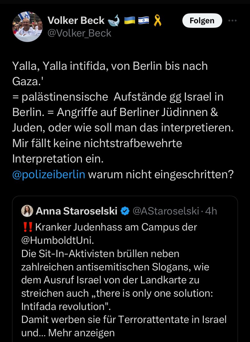 Volker “Hassprediger“ Beck u. Hasbara-Fans übersetzten “Intifida“ mit Gewalt gg. Israel.
Sie sollten The United States Holocaust Memorial Museum verklagen. Auf d. arab Seite zum 'Aufstand des Warschauer Ghetto“ übersetzen sie Aufstand mit ….. Tarrrrra🥁➡️Intifada