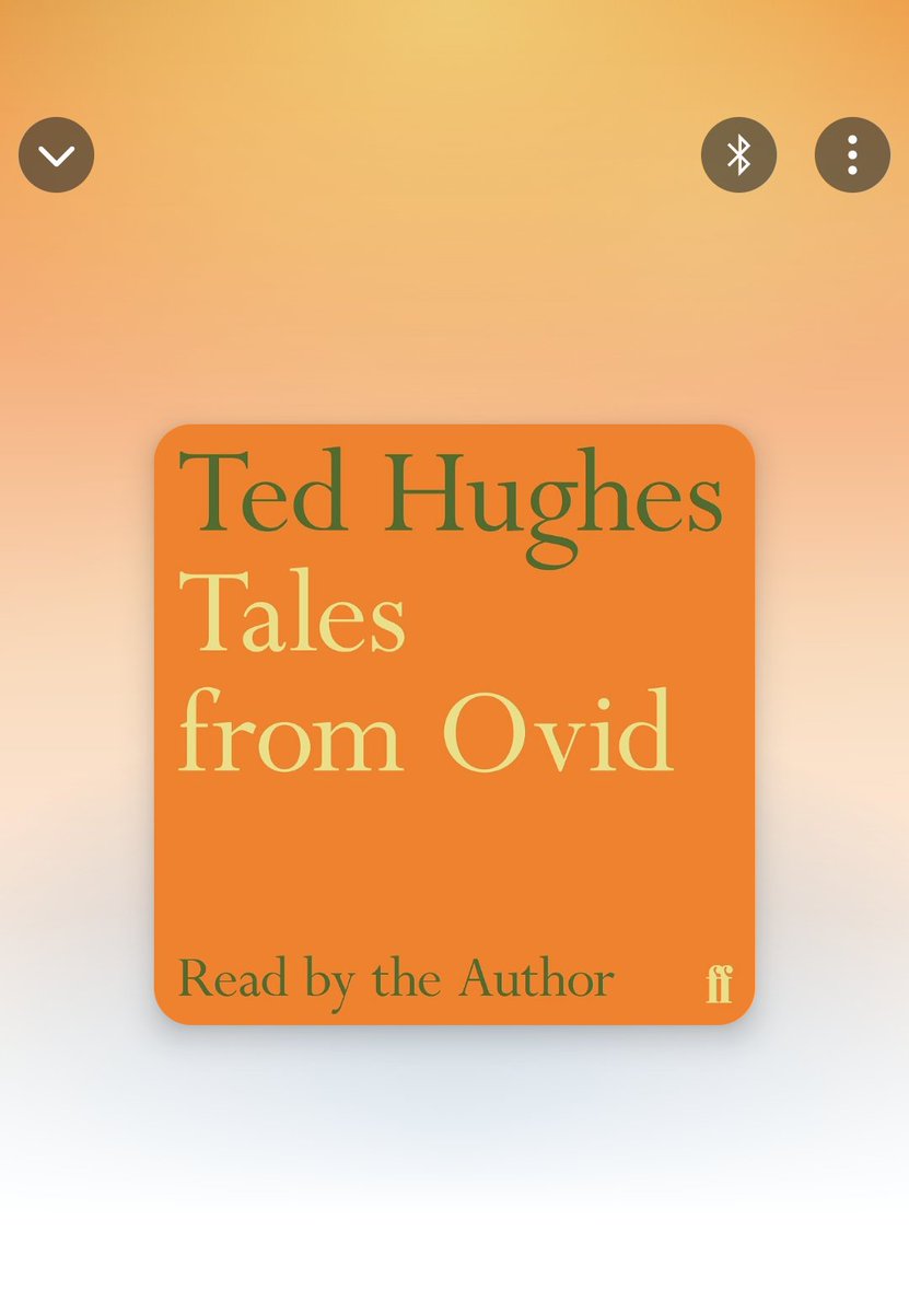 Tonight's listening on the commute. #TedHughes #Ovid