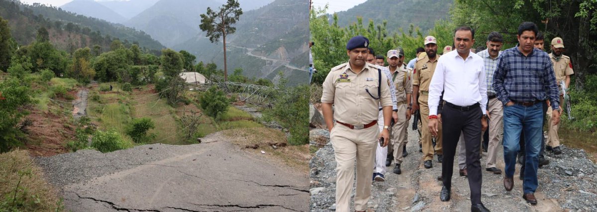 Divisional Commissioner Jammu @rameshkumarias today visited Pernote Village & met victims of the land subsidence calamity. He reviewed relief & rehabilitation measures taken by District Administration & took stock of damages caused to property, infrastructure & public utilities.