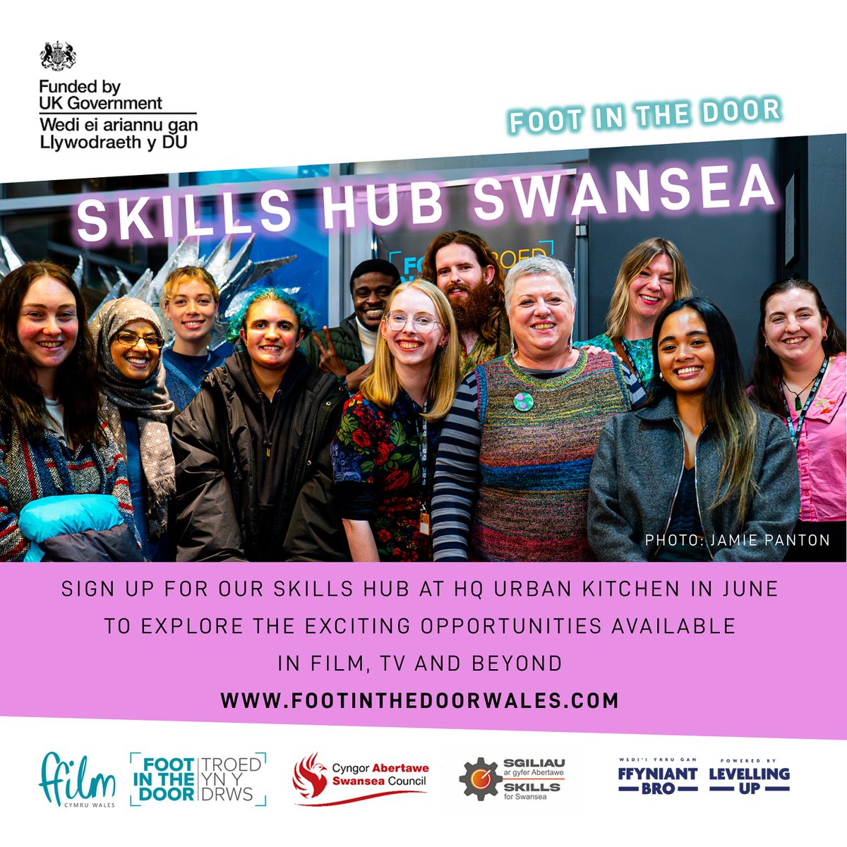 All June, our new skills hub in Swansea is hosting activities, training courses and events to help you get your Foot In The Door of the creative industries. ffilmcymruwales.com/index.php/news…