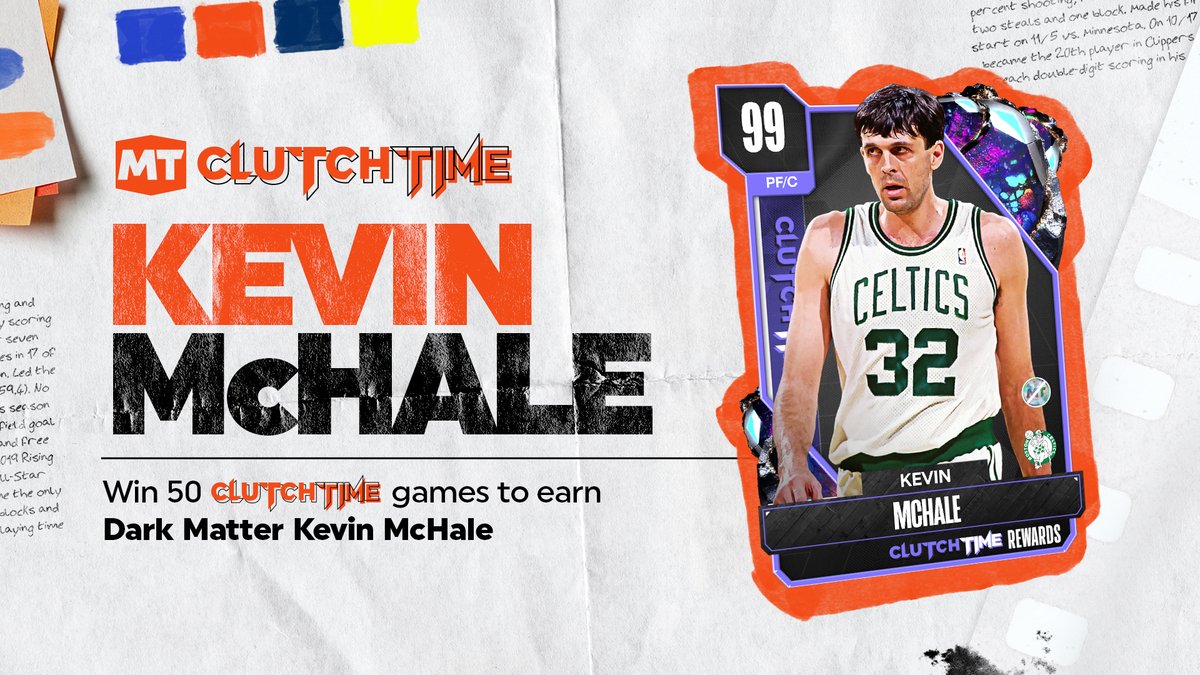 Earn Dark Matter Kevin McHale when you win 50 games of Clutch Time Offline in MyTEAM ☘️ Expires in 6 weeks.