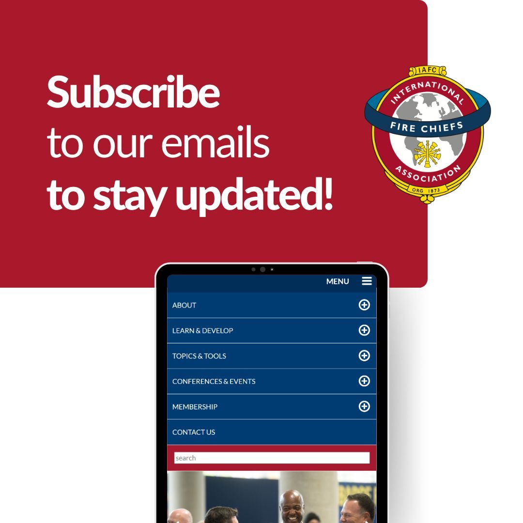 What a great week at #iafcFRM2024! 🙌 Want to be in-the-know about essential fire service resources, opportunities, and any upcoming events? Stay connected with the best in the fire service year-round. Subscribe to IAFC emails – it's your inside track. buff.ly/3YCInYD