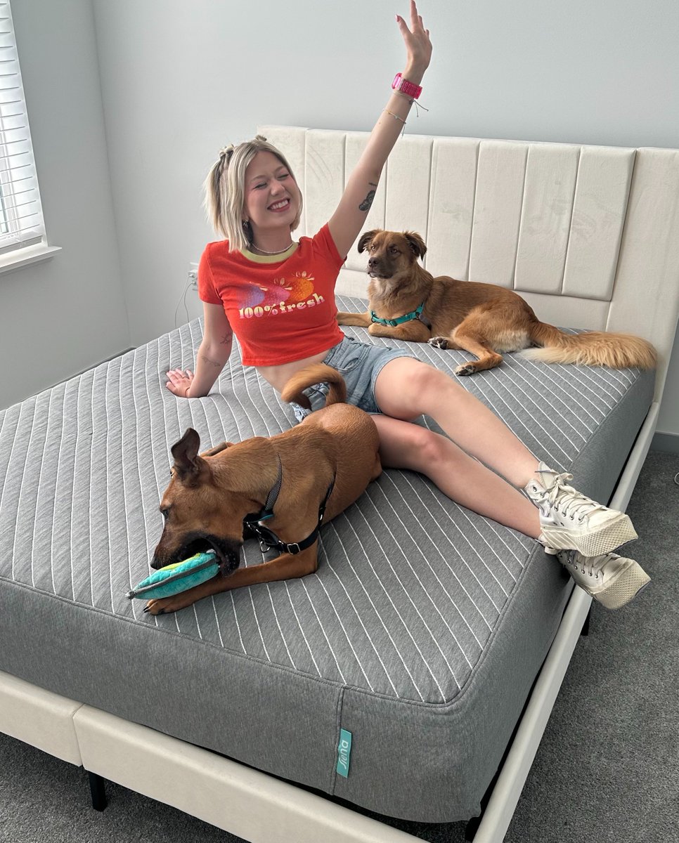 Snuggled up with furry friends on the ultra-comfy Siena mattress, and guess what? It's Memorial Day Sale time! 🎉 Don't miss out on this dreamy deal for cloud-like comfort. 🐾💤

#MemorialDaySale #SienaMattress #CozyWithMyPups

📸: @kaittnnicolee