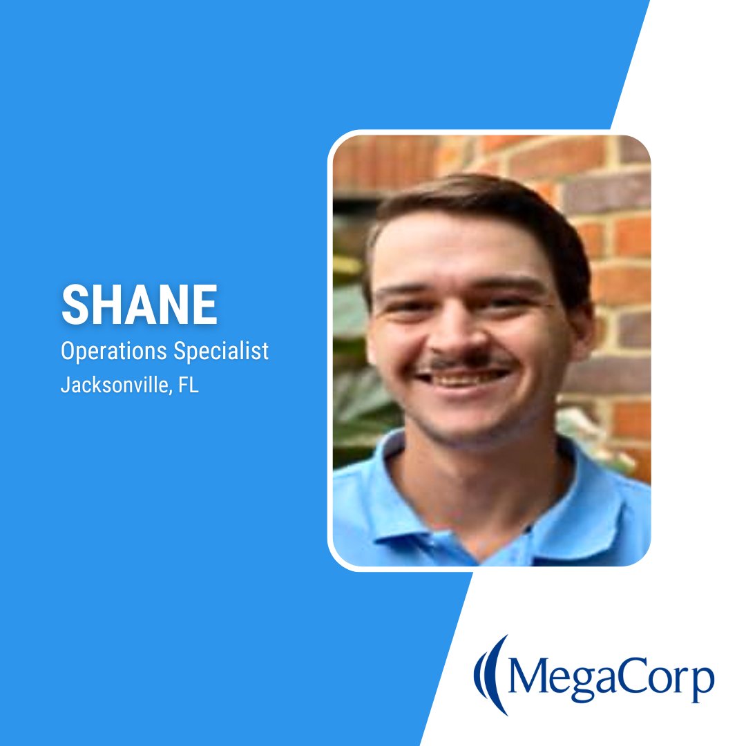 The Employee Feature Friday for this month is Shane who is an Operations Specialist in our Jacksonville office.

#MegaCorp #MegaCorpLogistics #Mega #Logistics #3pl #lovewhereyouwork #employeefeature #employeeappreciation #TrustThatWeWillDeliver #TeamMega #JacksonvilleFL