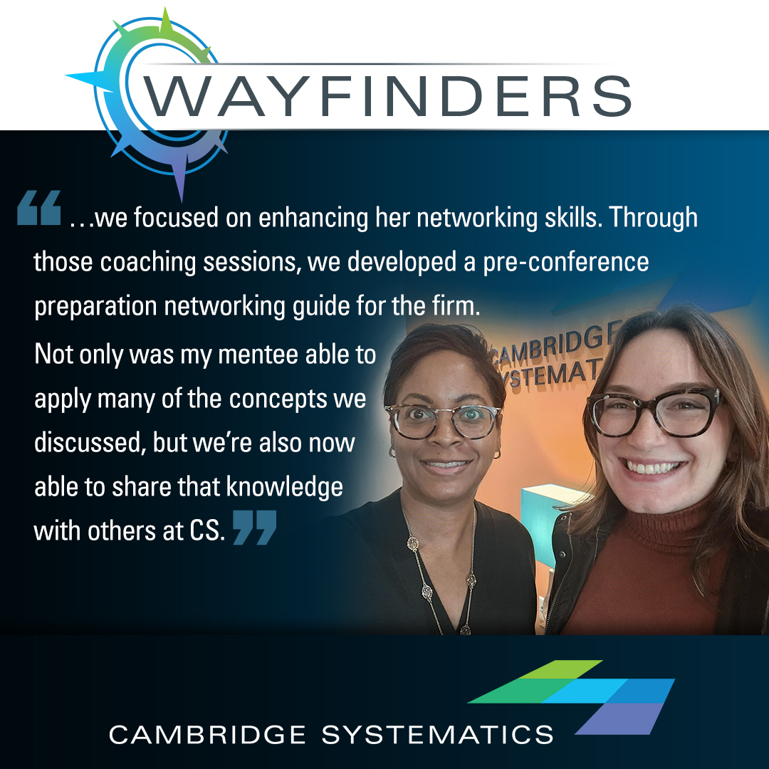 Great ideas are born from great relationships! 💡🌱 During the 1st year of our Wayfinders Mentorship Program, Danena Gaines and her mentee, Lia Yakumithis, turned their 1:1 coaching sessions into a new project: a firm-wide guide on conference networking.