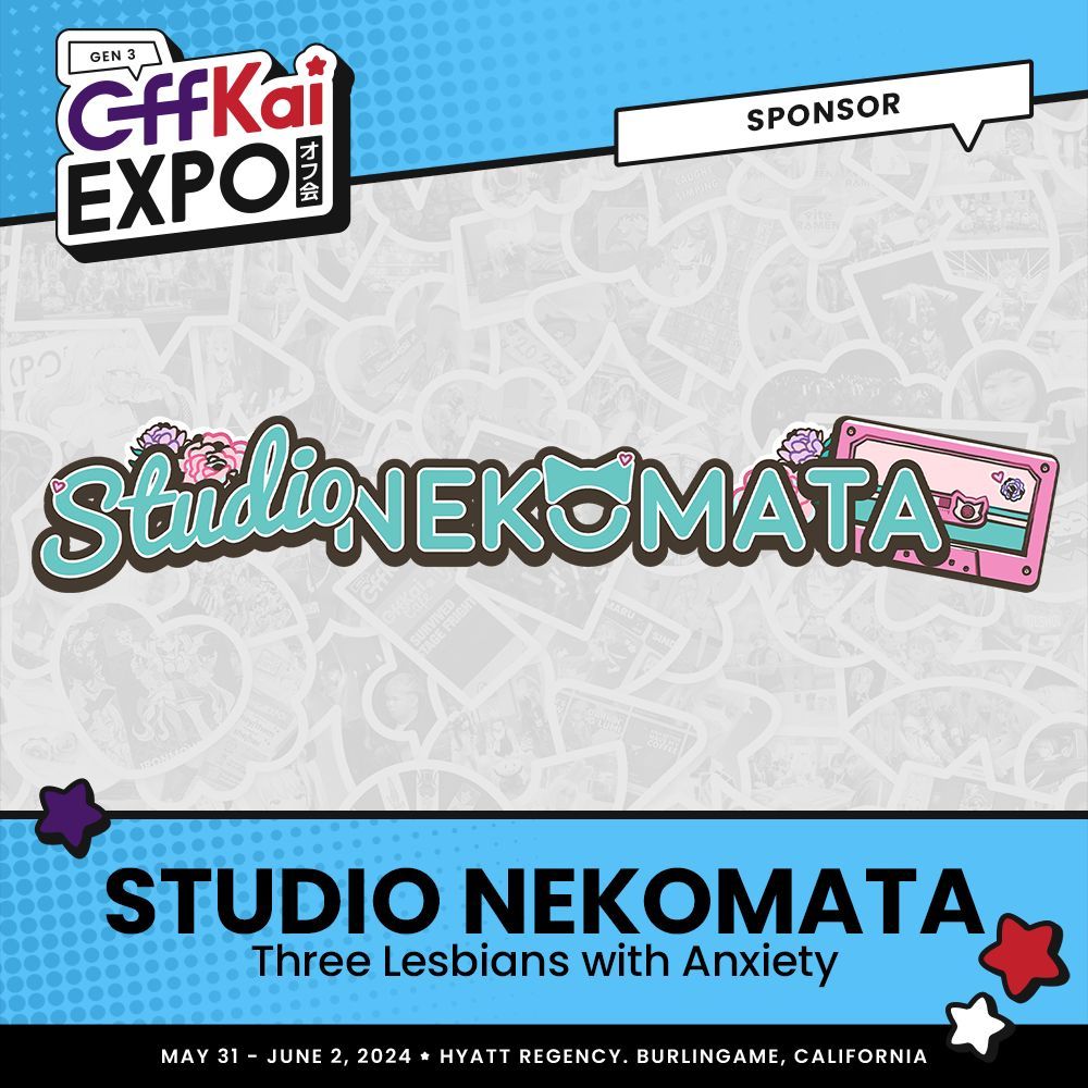 We're not done loving women yet! 
Show off your love of cute girls with @studionekomata!

Perhaps you'll see their OffKai-exclusive merch around the con, maybe somewhere over the rainbow or two? See for yourself at #OffKaiGen3! 🌈🌈