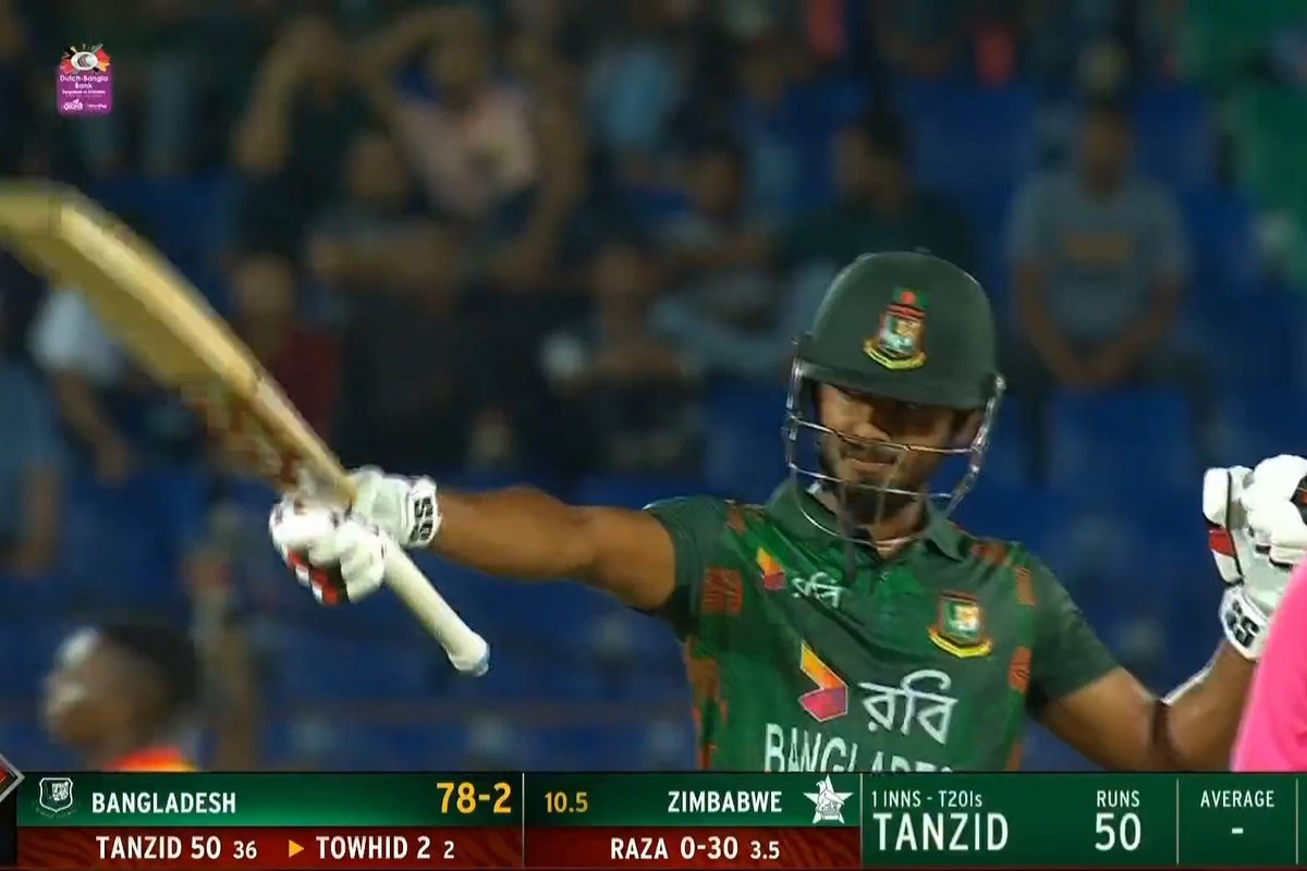 Fifty on debut for Tanzid Hasan Tamim
