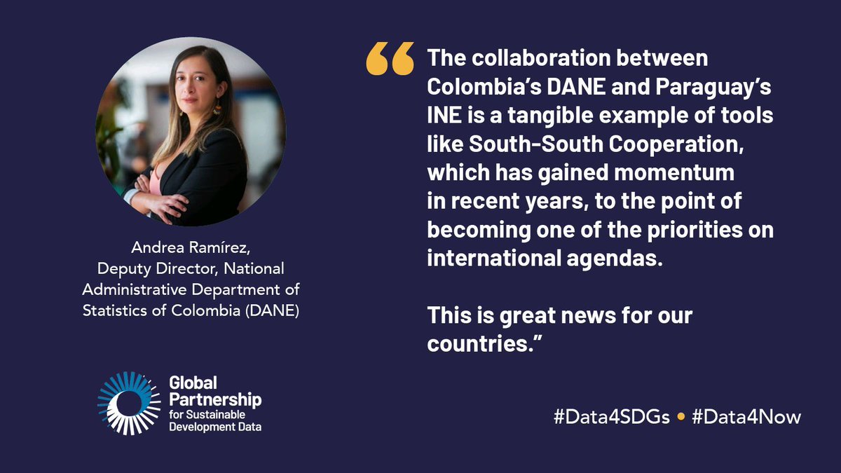 🤝 We held an insightful peer exchange on experimental statistics between @IneParaguay + @DANE_Colombia. 📈 W/ new data collection + analysis methods, NSOs can innovate through experimental statistics. Learn more + watch the recording here🎥 bit.ly/4b00HS5 #Data4SDGs