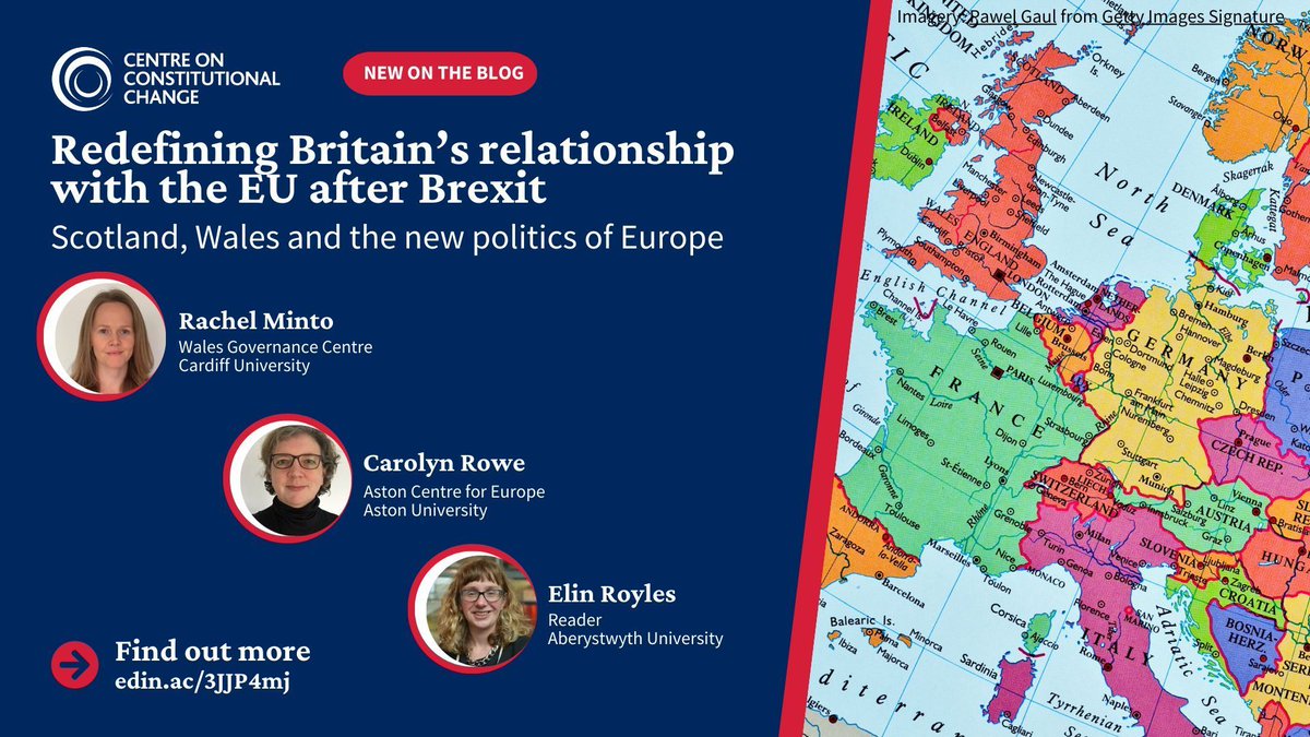 New on the blog! Redefining Britain’s relationship with the EU after Brexit. @RA_Minto, Carolyn Rowe @Aston_ACE and @ElinRoyles write on Scotland, Wales and the new politics of Europe. More at: buff.ly/4a3ARvo