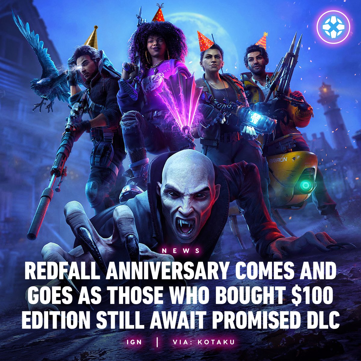 It's been a year since Redfall's troubled launch, and that red-letter day has come without fanfare or updates on the DLC players were promised when they bought the $100 Bite Back Edition. bit.ly/3QRAEVx