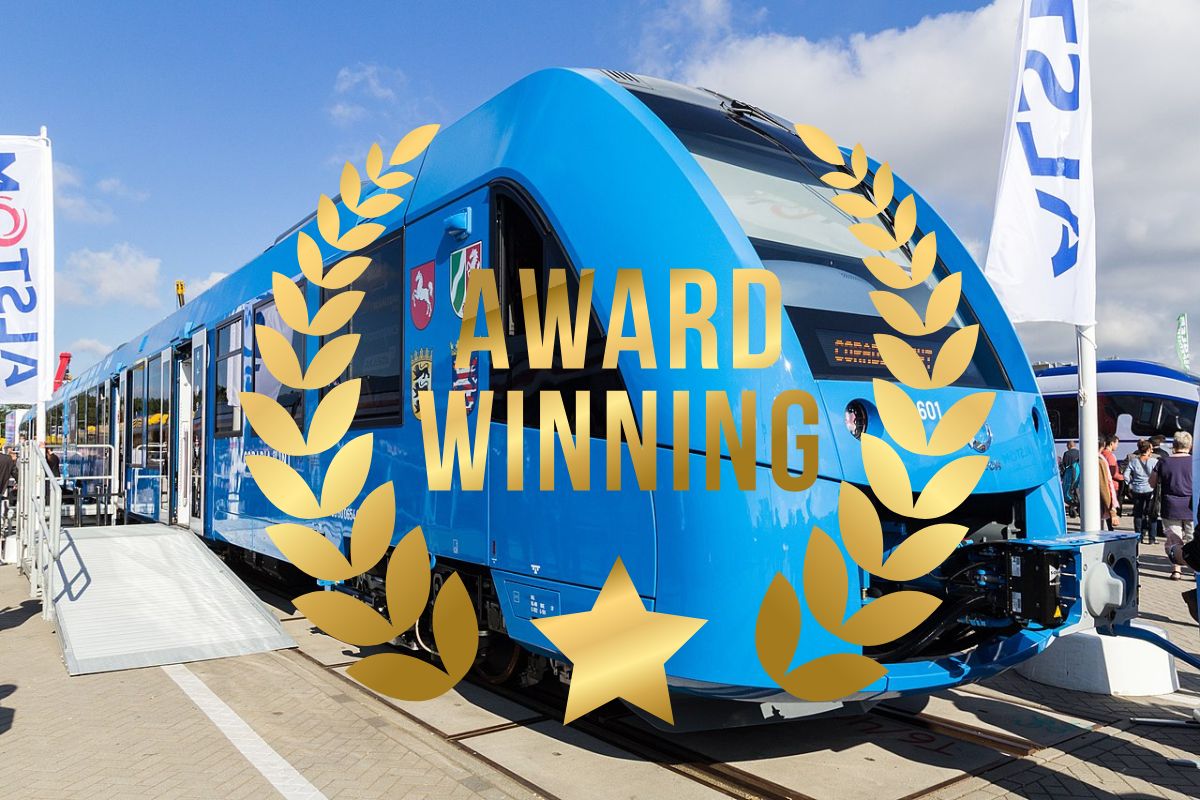 Alstom won the award at the Canadian Hydrogen Convention 2024 Sustainable mobility company Alstom announced that it won the 2024 Hydrogen Mobility...READ More #Alstomhydrogentrain #hydrogenpoweredtrain #Canadahydrogenevent #H2train #alstom bit.ly/44tkOpr