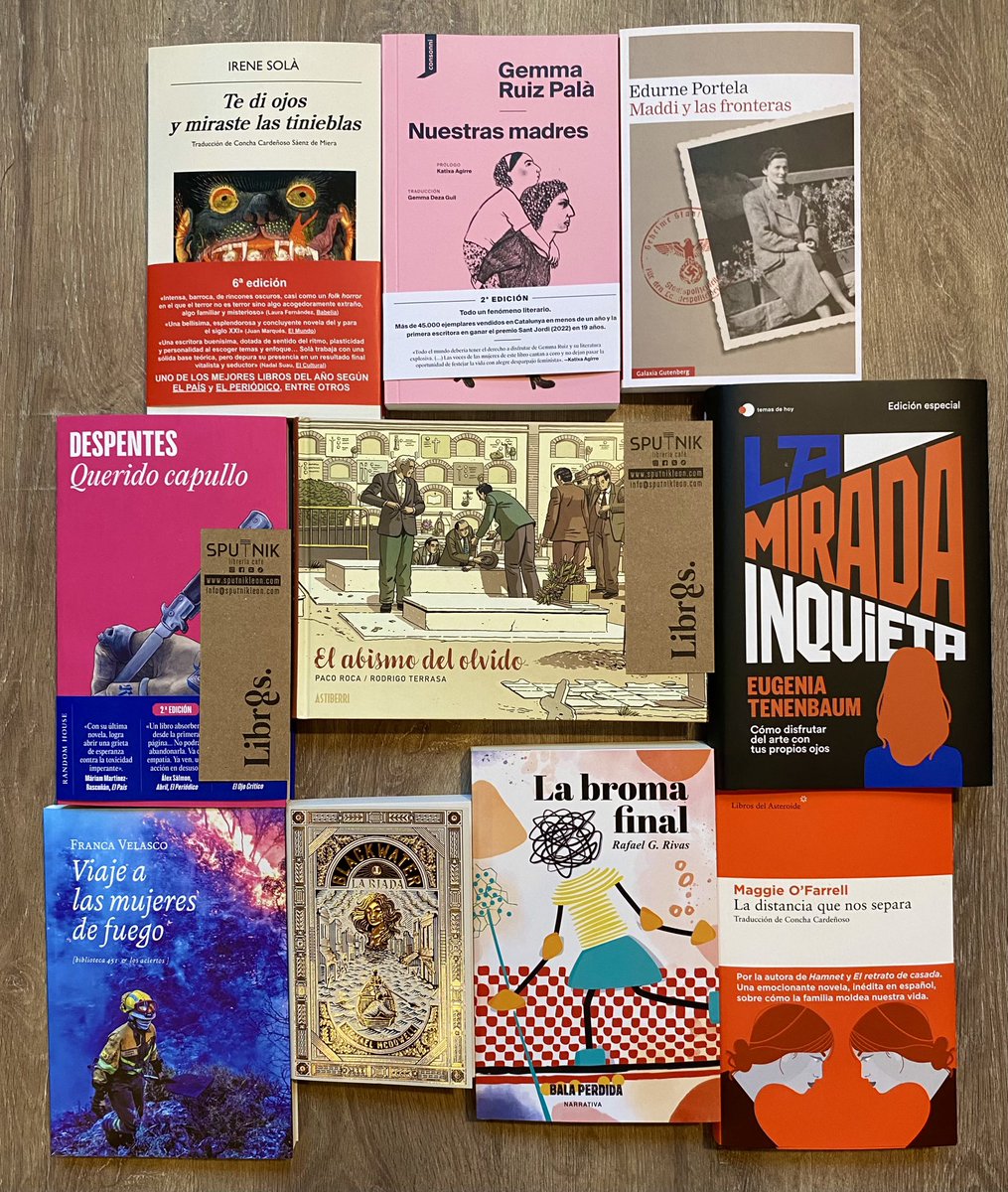 Estos son los libros más vendidos en Sputnik durante el primer cuatrimestre de 2024. ¡Enhorabuena! 🙌😘 @LibrosAsteroide @balaperdidaed @BlackieBooks @pepitaseditora @vallisoledades @los_aciertos @temasdehoy @Astiberri @randomhouse_es @G_Gutenberg @_consonni_ @gemmaruiz_