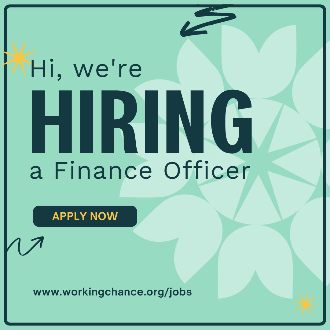 🌟 Join our team! 🌟 Are you a finance professional with a passion for social change? We're looking for a Finance Officer to join our brilliant and friendly team at Working Chance! Head here for more: workingchance.org/latest/finance…