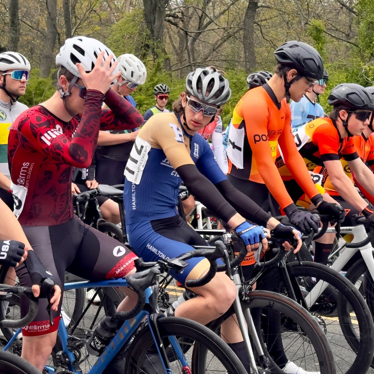 Patrick Dicus '25, seen at a New Jersey regional event, is competing at the Collegiate Road National Championships this weekend in New Mexico. buff.ly/3QwKBY5 #CyclingChampionships #RoadToSuccess