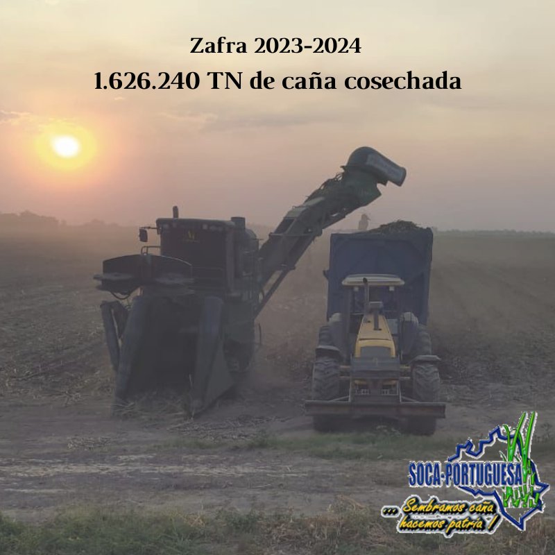 Culminamos una zafra más 💪🏽🎋 1.626.240 TN de caña cosechadas, que cubre la totalidad del área de nuestros productores, distribuidos en 7 zonas. Una zafra de mucho trabajo, dedicación y esfuerzo que nos llena de orgullo.