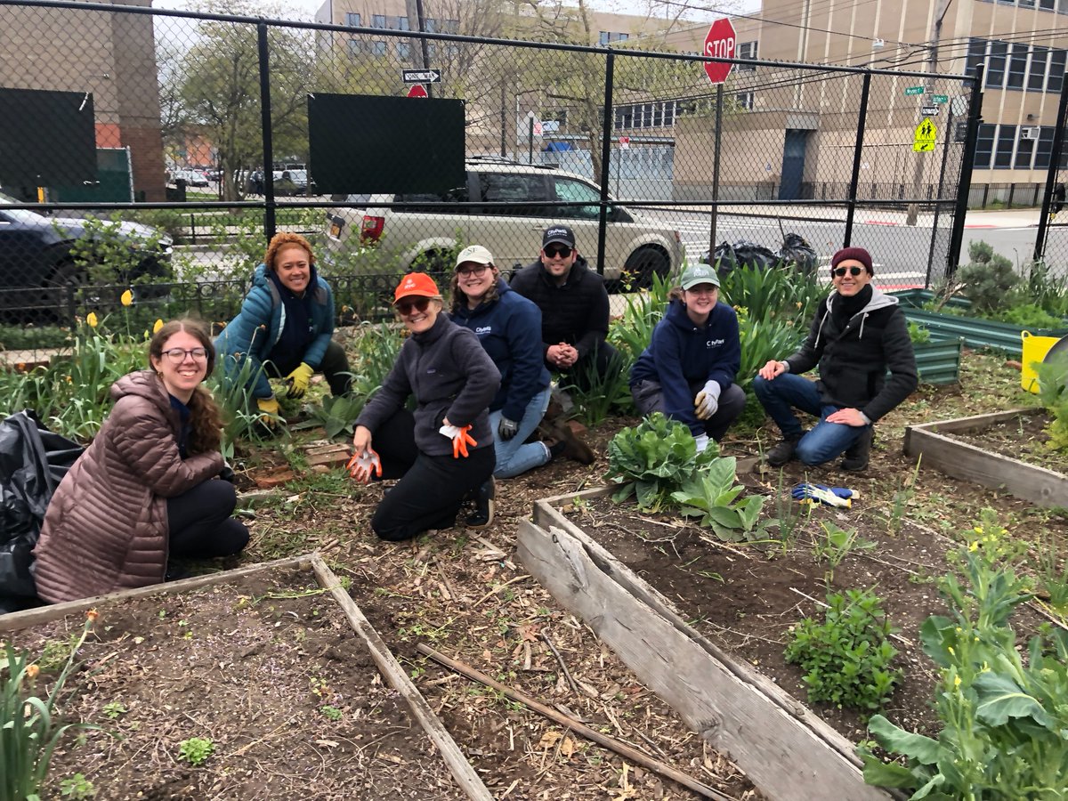 Our staff closed out #NationalGardenMonth with one last service day at our Abib Newborn Learning Garden in Brooklyn. We are so grateful that they took the time to help us maintain and prepare our garden beds for the upcoming planting season 💚