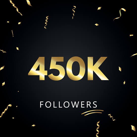 450k amazing followers ❤️❤️