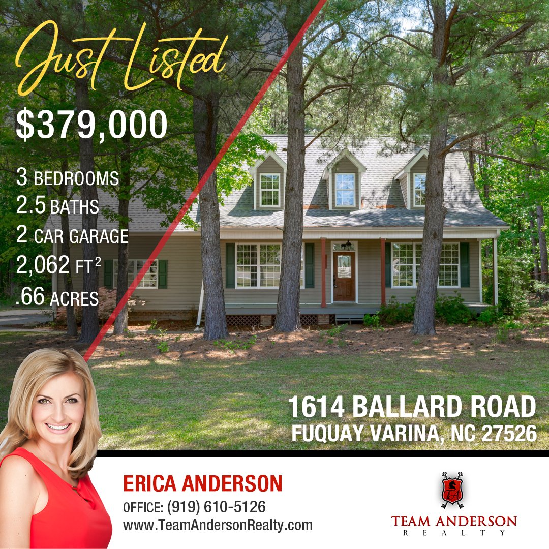 🏡 Just Listed 🏡 Charming Southern Styled Home with Ample Greenery on Over Half an Acre!

1614 Ballard Road, Fuquay Varina, NC 27526

Offered at: $379,000

Visit: tinyurl.com/52c8hk7n

#JustListed #FrontPorch #ScreenedInPorch  #FuquayVarina #NCRealEstate #TeamAndersonRealty