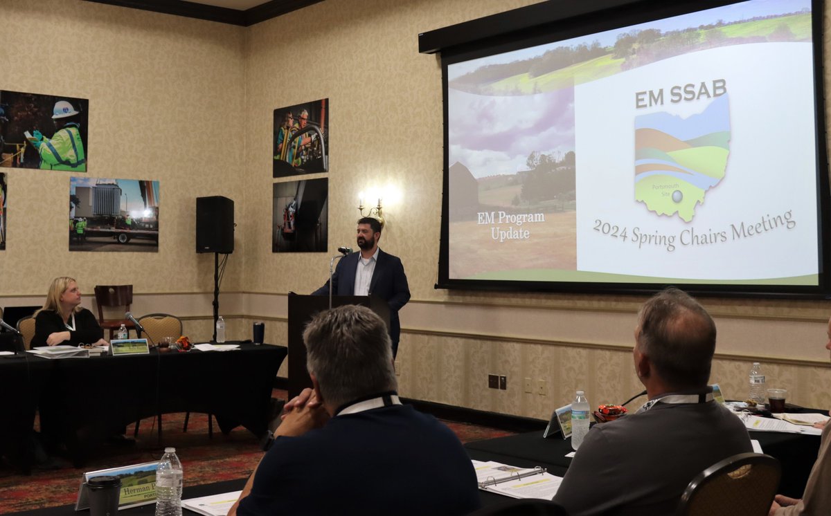 Jeff Avery traveled to Portsmouth, Ohio this week to attend the EM Site Specific Advisory Board Chairs semi-annual meeting. He provided an update on EM’s cleanup mission and priorities to members from the eight site-specific boards.