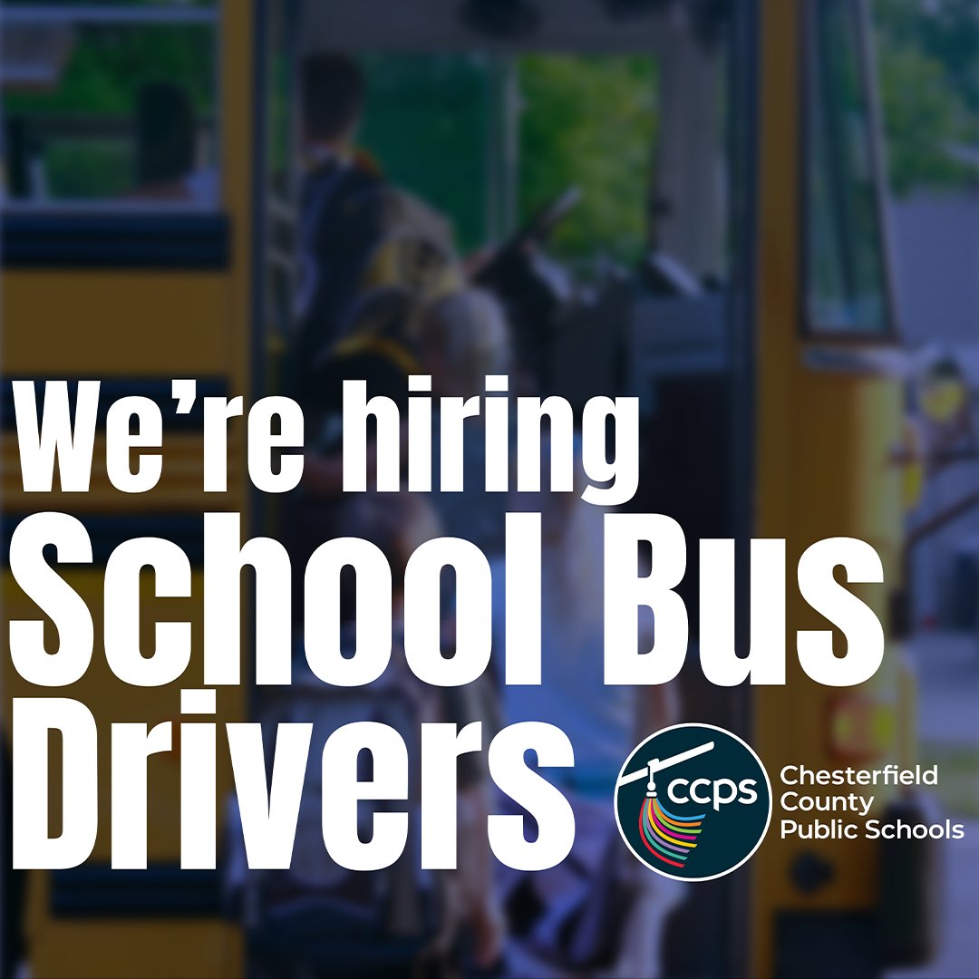 Chesterfield County Public Schools is hiring school bus drivers during a job fair 4:30-6:30 p.m. May 7 at Swift Creek Middle (3700 Old Hundred Road). ▪ Candidates are encouraged but not required to register in advance at bit.ly/24BusDriverJob….