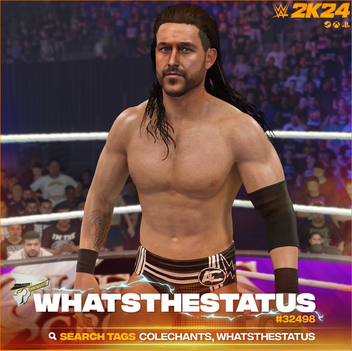 ReUPLOAD! #WWE2K24 Upload To Community Creations!

★ Adam Cole

★ Search Tag → COLECHANTS or WhatsTheStatus
★ Collaboration → @kaaalua @triptoneverIand @GameVolt1 

★ INCLUDES
● Custom Portrait
● Ring Announcer Name (Adam Cole)
● 2 AEW 2024 Attire
● Adam Cole Hidden…