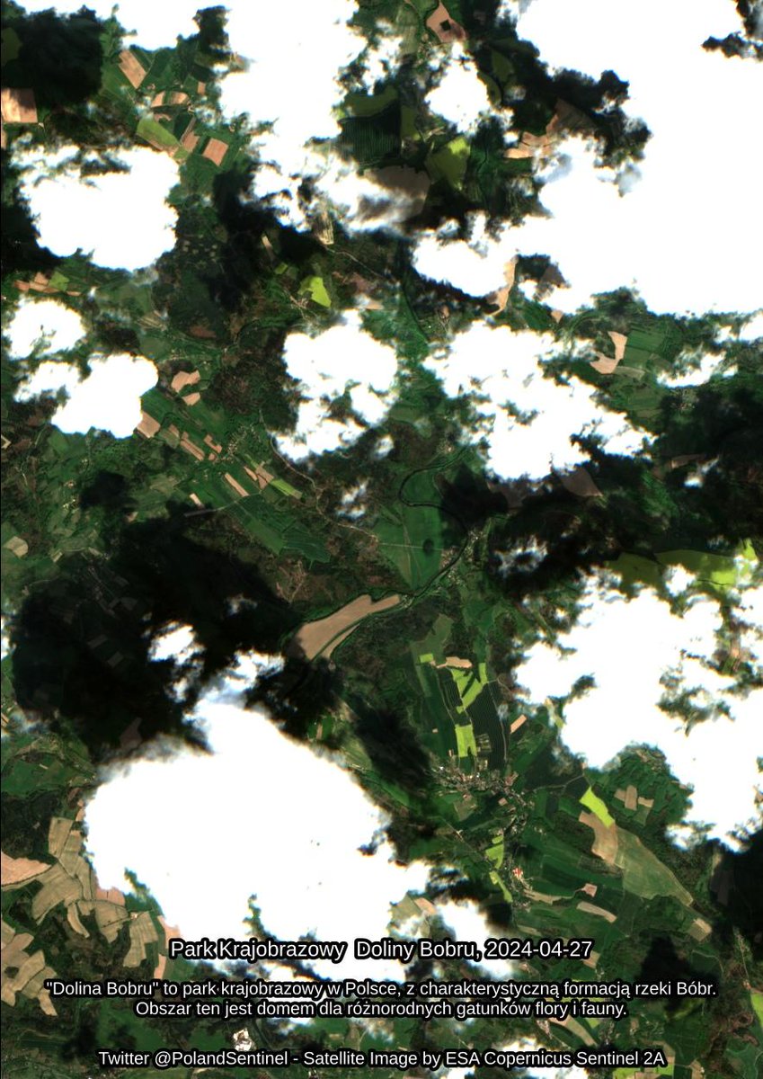 Park Krajobrazowy Doliny Bobru - 2024-04-27 - Satellite Image by ESA Sentinel 2A - #SatelliteImagery #Copernicus #Sentinel2
