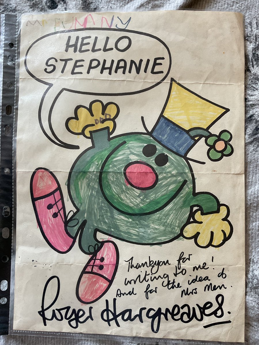 @RetirementTales I wrote to Roger Hargreaves in the 70s and received this in reply. Can I take any credit for the little Miss?!