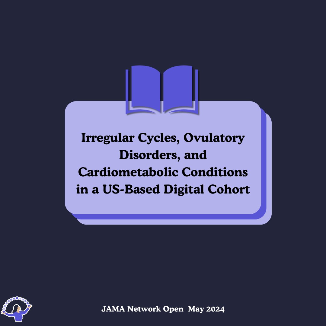 Our publication, 'Irregular Cycles, Ovulatory Disorders, and Cardiometabolic Conditions in a US-Based Digital Cohort' was published by @JAMANetworkOpen. 👏 Read 📖: jamanetwork.com/journals/jaman…