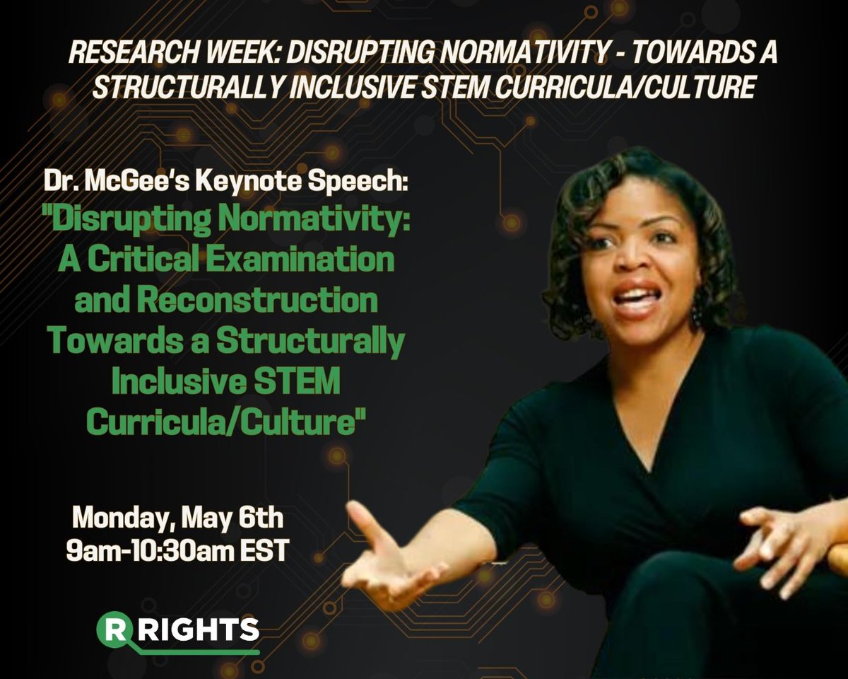 “Join @MaseehCollege for a keynote by Dr. Ebony McGee, Professor of Innovation and Inclusion in STEM at JHU, on 'Disrupting Normativity: A Critical Examination and Reconstruction Towards a Structurally Inclusive STEM Curricula/Culture. ” Register here: loom.ly/98exyII