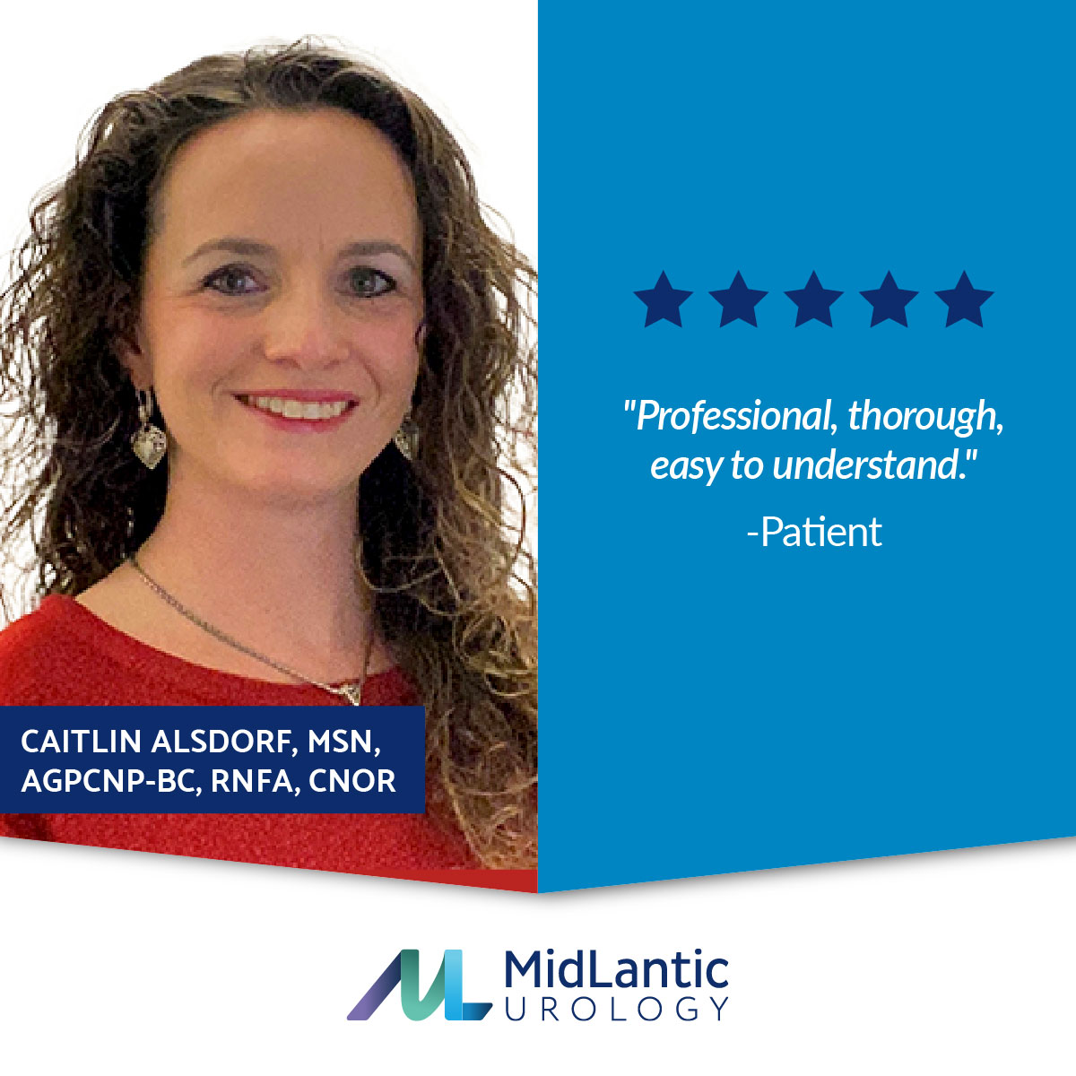 Caitlin Alsdorf, MSN, AGPCNP-BC, RNFA, CNOR, earned her associate, bachelor’s, and master’s degrees in nursing at Gwynedd Mercy College and University. She sees patients at our Masons Mill location. bit.ly/3Wgd5Jf