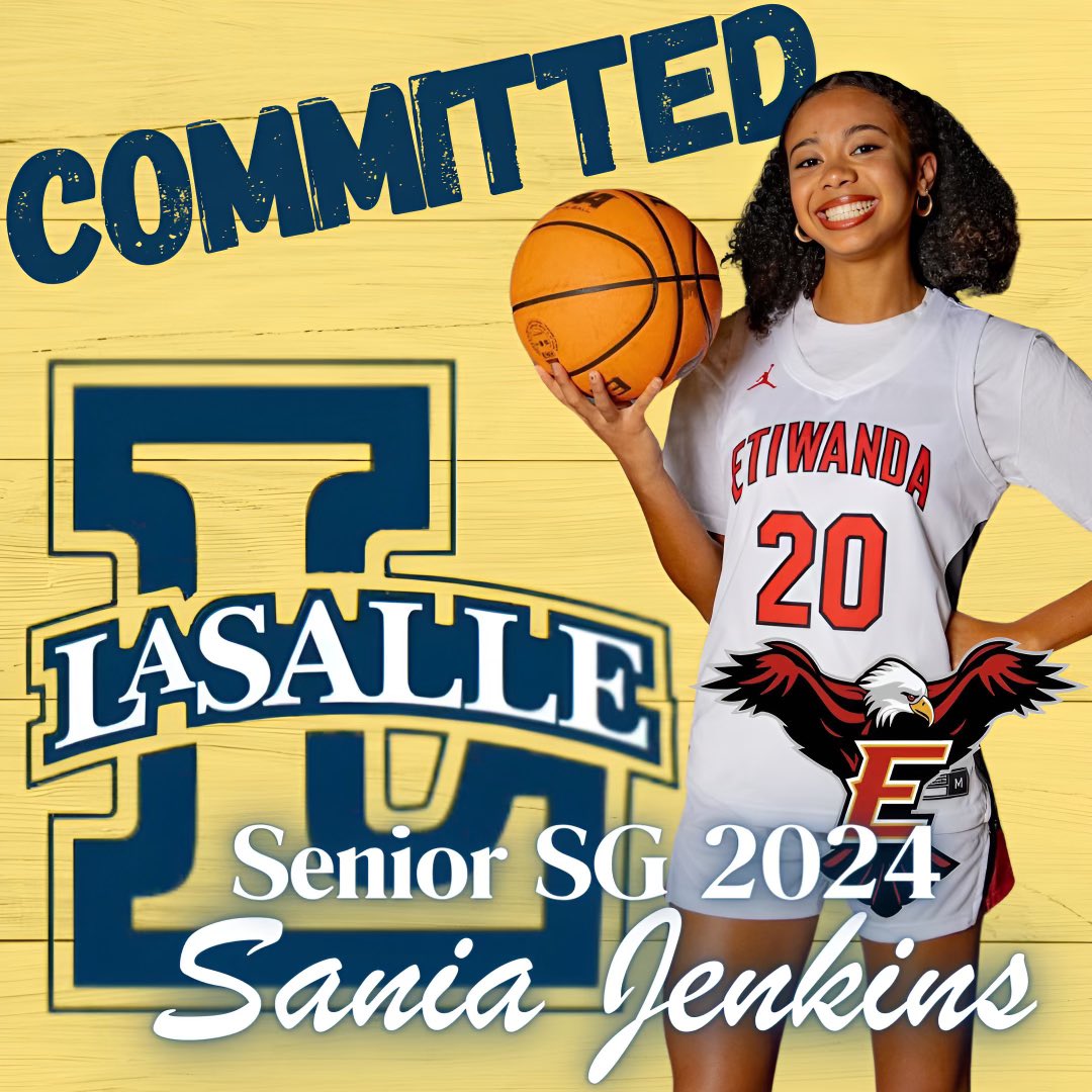 Special Congratulations to our recently named Most Inspirational player. Grad Sr. SG. Sania Jenkins, on her recent commitment to La Salle University. We are so Happy for you. You are going to kill it in Pennsylvania. Blessings! @saniajenkinss