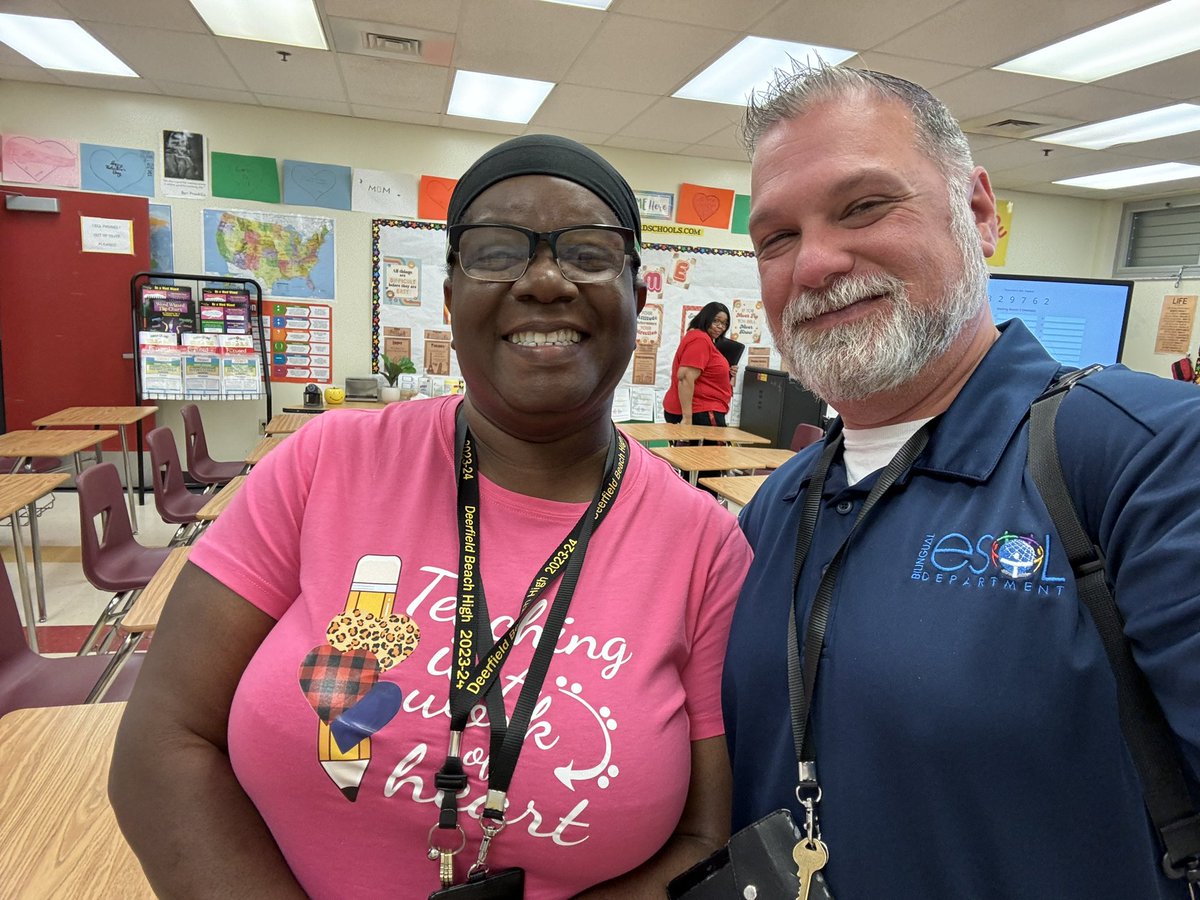 Mrs. Supplice is a passionate advocate for ELLs at Deerfield Beach HS. She’s a @BCPSNorthRegion superstar that ensures DBHS keeps growing and improving!! Congrats on a great EOY visit! @BrowardESOL @stoddlapace @browardschools