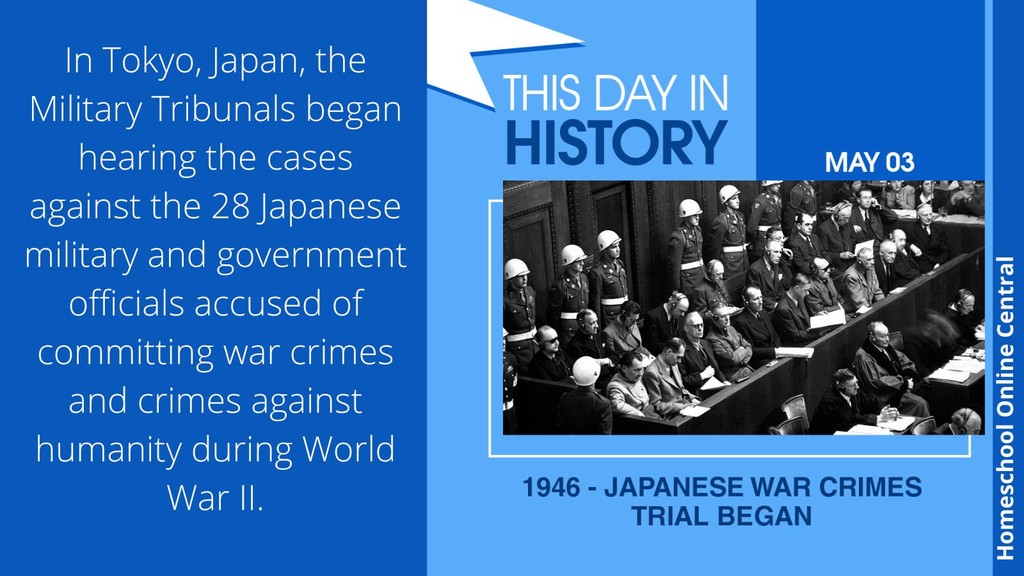 That is when the Japanese war crimes trial began.
#onlinelearning #homeschoollife #homeschooling