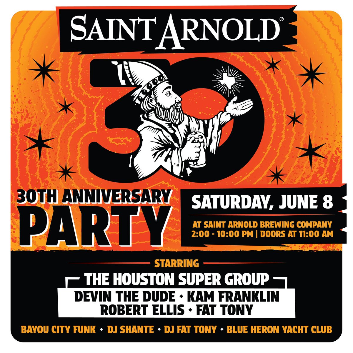 Roadtrippin’ with @SaintArnold this month ahead of the big anniversary party in June. 

If you’re in Austin or San Antonio come see us!