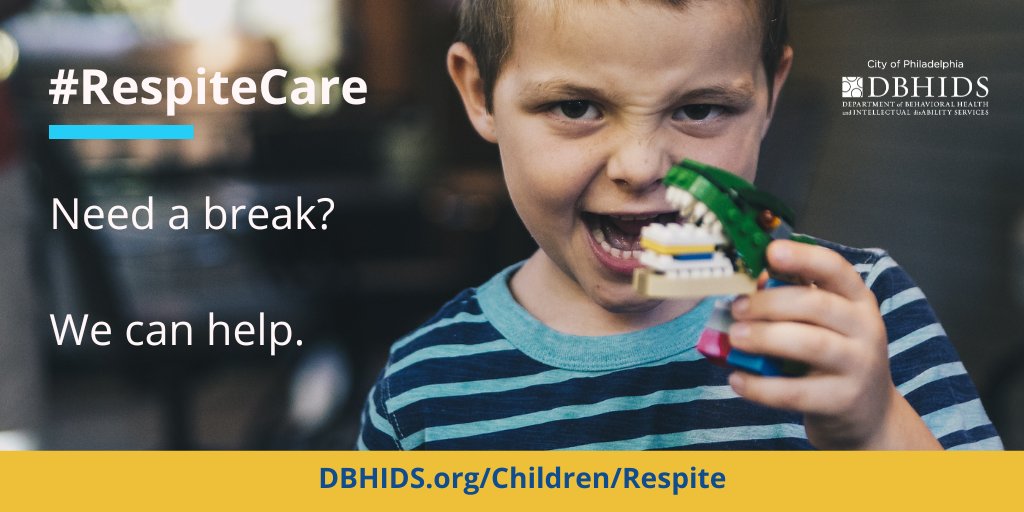 Saturday Respite Care Programs are now available. You choose who provides care while you take a much-needed break. The person must have state clearances. Learn more ➡️ DBHIDS.org/children/respi…