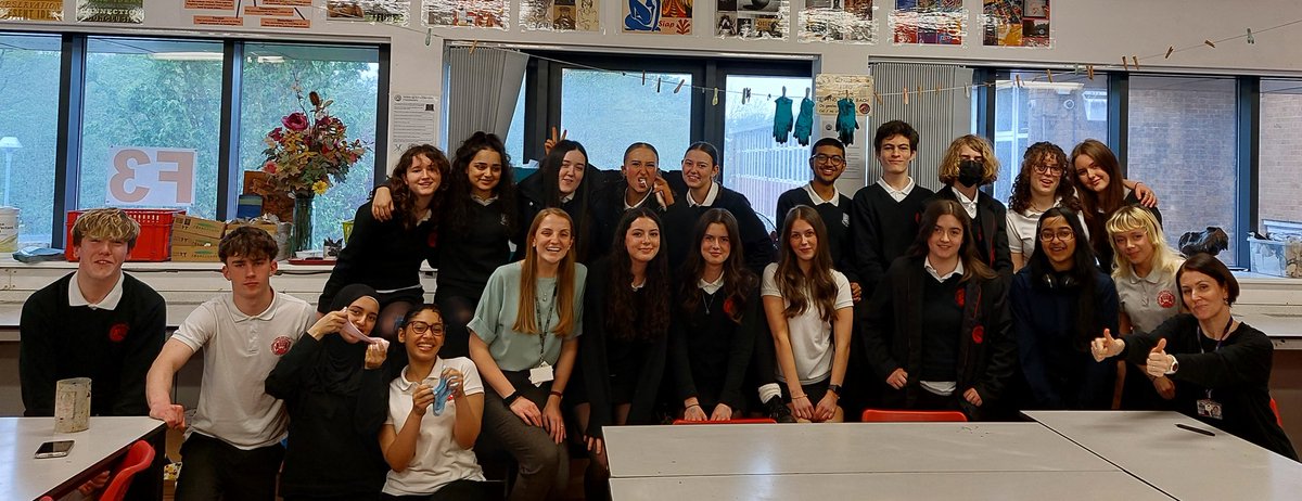 Final art lesson with my amazing class, who have worked incredibly hard and put up with my constant nagging for coursework!