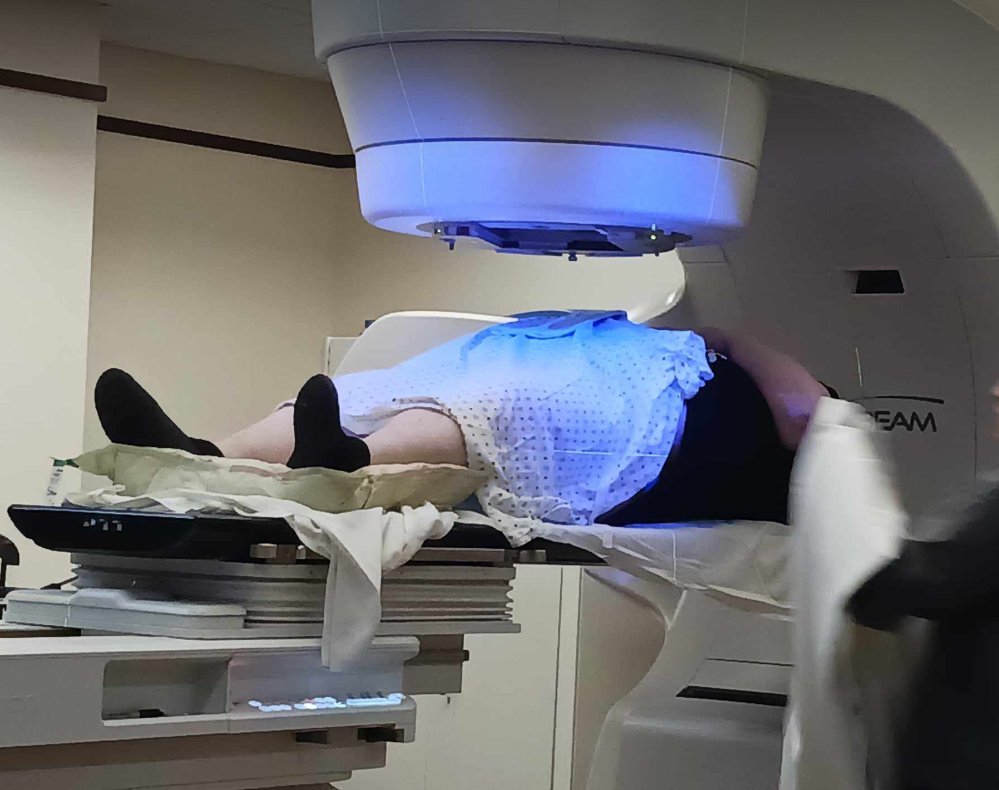 What it looked like when I was loaded into the linear accelerator for radiation treatment? Here I'm in the about-to-be warm embrace of Ylva the Nuclear Valkyrie. Sadly she's not a cheap date. Every donation to cover my cancer-fighting costs is a huge help. gofundme.com/f/help-owen-kc…