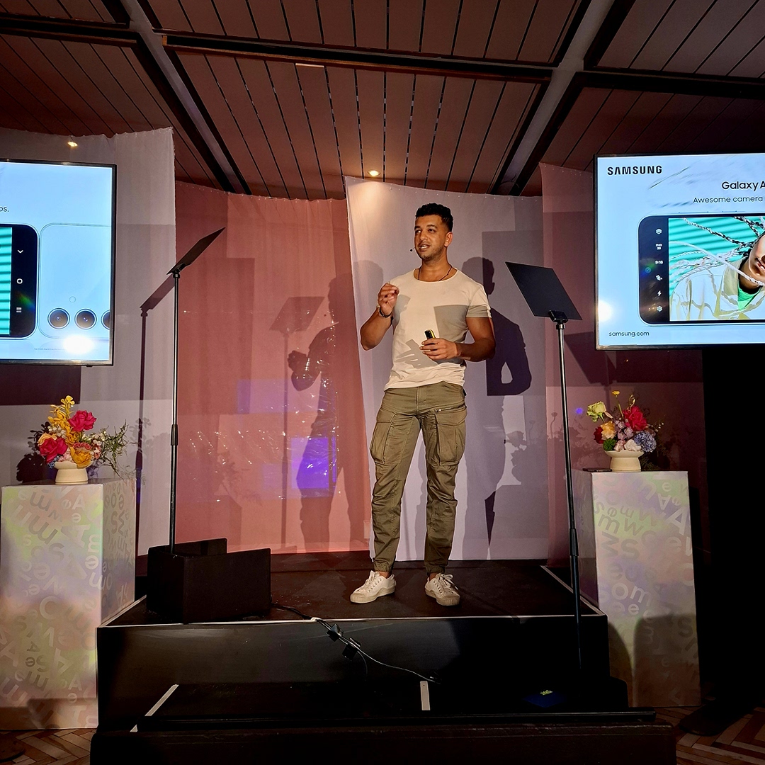 Let’s welcome our AWEsteemed #Samsung SA VP of Mobile Experience, Justin Hume, & Head of Product Management, Zahir Cajee. We’ll find out from them just how Awesome, AWESOME is! #GalaxyAEvent #GalaxyA35 5G #GalaxyA55 5G Captured #withGalaxy A55
