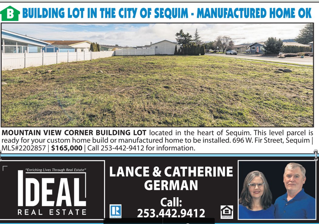 Seeking affordable housing in Sequim ? 

#sequim #sequimwa #sequimwashington #sequimland #landinsequim #sequimlandparcel #movingtosequim #sequimlandparcelforsale #landforsaleinsequim #sunnysequim #lot #buildinglot #manufacturedhome #buildinglotinsequim #sequimlandparcels