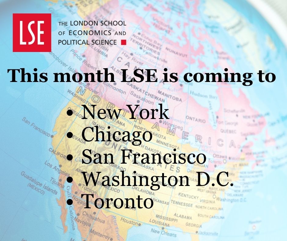 LSE heads to North America this month! Meet Professor Larry Kramer, LSE's new President and Vice Chancellor at alumni events in: 🍎 New York, May 13 🏙️ Chicago, May 14 🌉 San Francisco, May 17 🏛️ Washington DC, May 20 🍁 Toronto, May 23 Book now ➡️ linktr.ee/lse_alumni