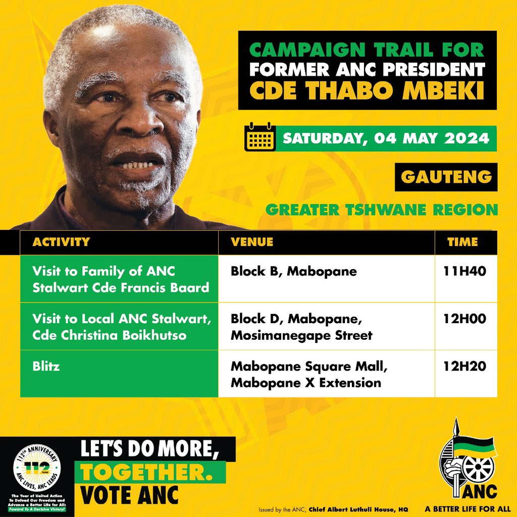 📍 About tomorrow! Corner to corner Apha eTshwane 🖤💚💛 #VoteANC