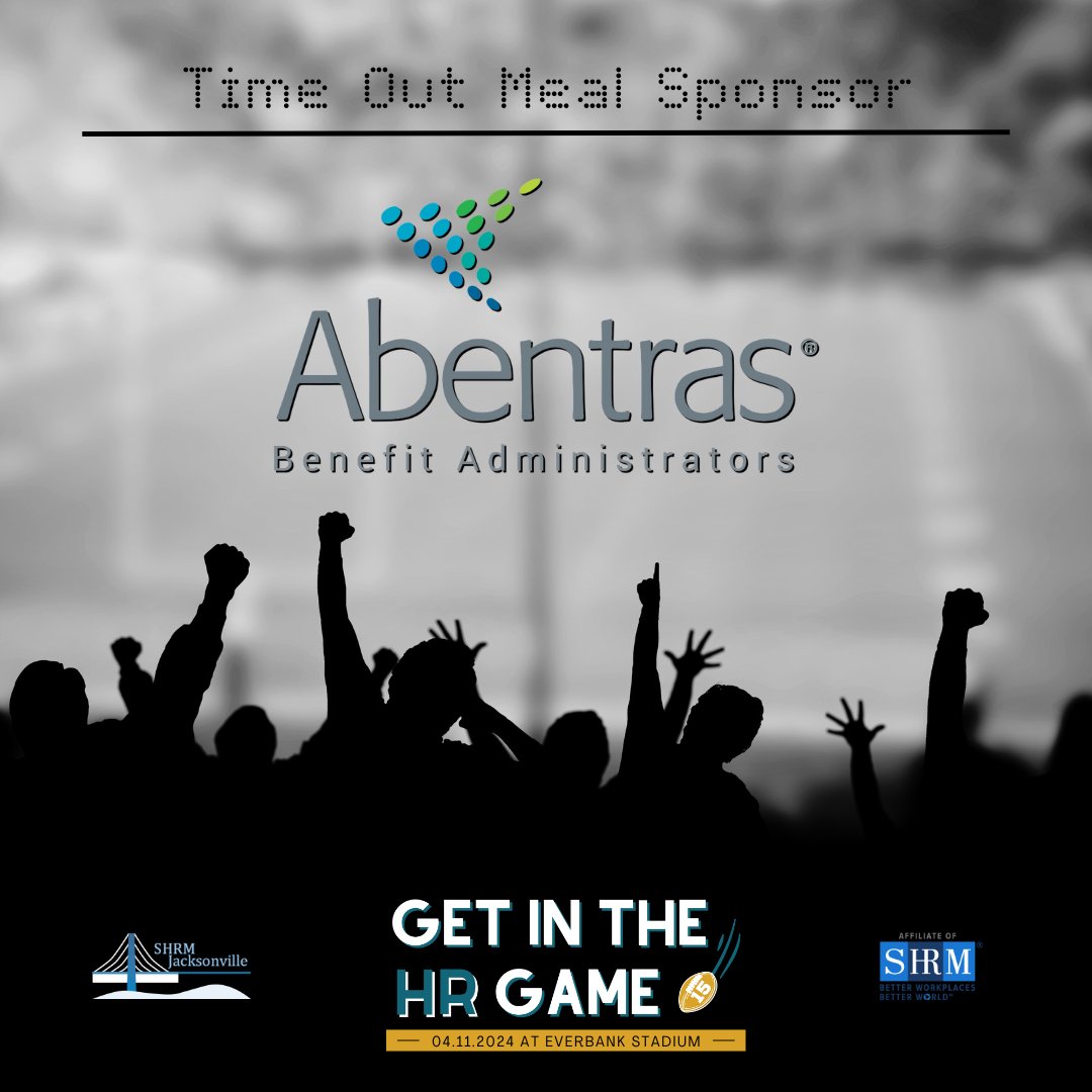 Thank you to Abentras for being the Time-Out sponsor at the #SHRMJax24 annual conference! 🏆

#GetInTheHRGame #SHRMJacksonville #HRFlorida #HRMatters #AwardWinning