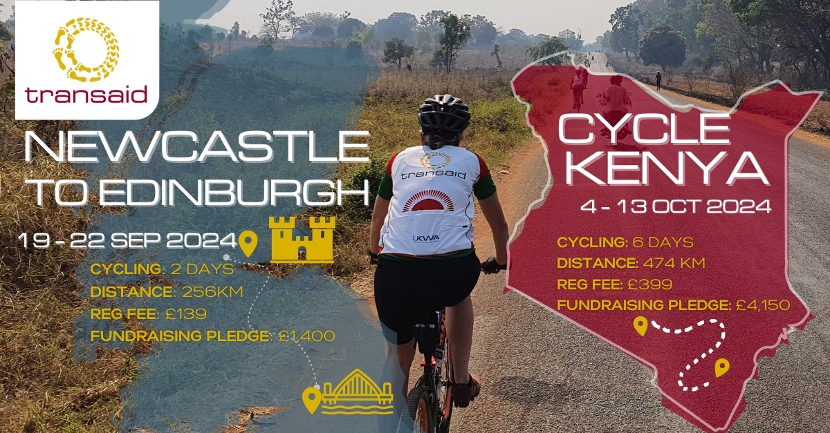 Now that spring's finally here, it's the perfect time to take on a cycle challenge to enjoy the sunny weather! ☀ Check out our two cycle challenges on offer this autumn, Cycle Kenya and Newcastle to Edinburgh: bit.ly/3QXlgrt #cyclechallenge