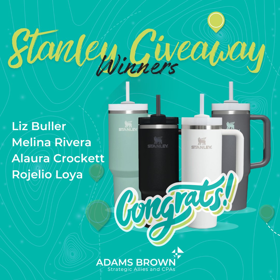 Congratulations to the winners of the Stanley tumbler giveaway! Thanks for stopping by our table at the spring recruitment events we attended. Learn more about our year-round internship program below. >> hubs.la/Q02w0DMH0 #campusrecruitment #internships #accountingcareers