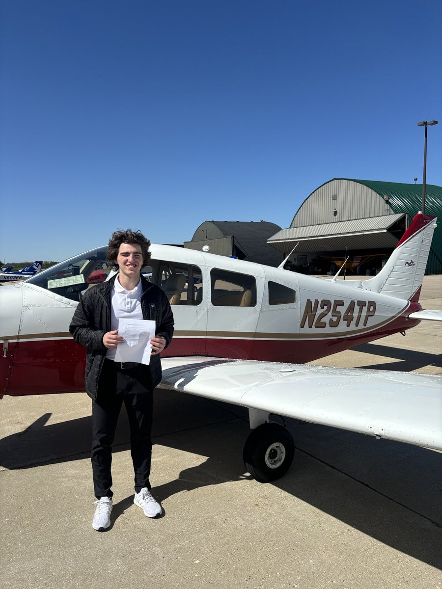 Big accomplishment at only 19yo. ⁦@bertsaucee⁩ acing his private pilot’s license. 1 step in a long journey