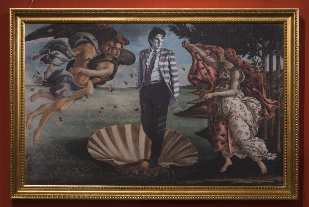 La nascita di American Gigolo (after Sandro Botticelli)
2014

#RichardGere 
Il museo creato da Vezzoli, ibrida antico e contemporaneo. Niente Veneri, Santi e Madonne, solo icone pop 

#FrancescoVezzoli 
MUSEI DELLE LACRIME | Museo Correr 
#BiennaleArte2024 #Venezia