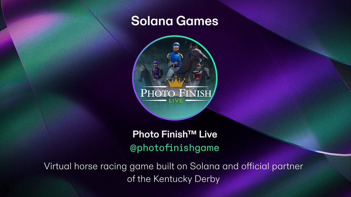 1/ 🏇🌹 Discover @PhotoFinishGame: A virtual horse racing game built on Solana and official partner of the @KentuckyDerby!