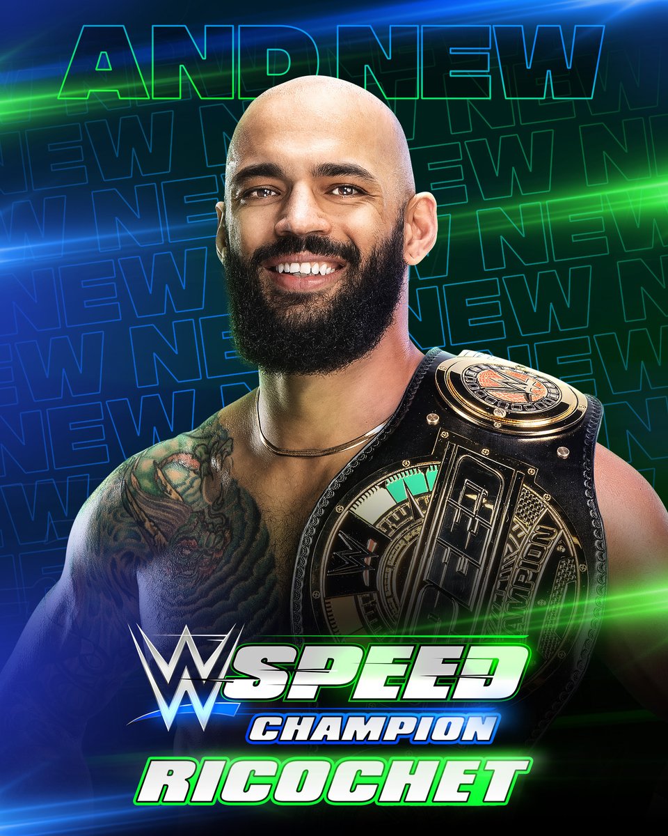 HISTORY. @KingRicochet is the FIRST-EVER #WWESpeed Champion!!!