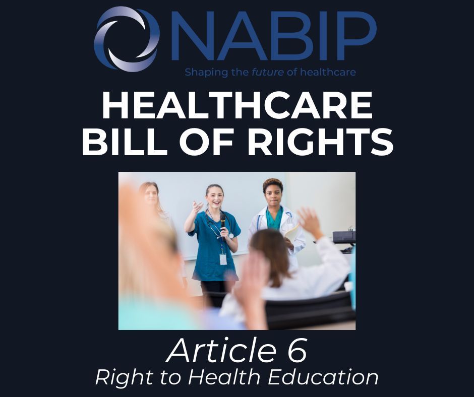 Join the movement for a society where knowledge empowers individuals to make informed choices for their own health and well-being.

buff.ly/3IJnlSw 

#NABIP #NABIPHealthcareBillofRights #EmpowerHealth #HealthLiteracy #NABIPTV @NABIPsocial