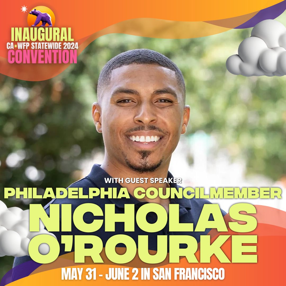 🎙️ 🐺 SPEAKER ANNOUNCEMENT❕You may have seen him deliver an inspiring and strategic vision in WFP’s 2024 response to the SOTU 👀 We’re thrilled to announce #WorkingFamilies Champion @NicForPhilly is joining us in San Francisco for the CAWFP Convention! eventcreate.com/e/cawfpconvent…